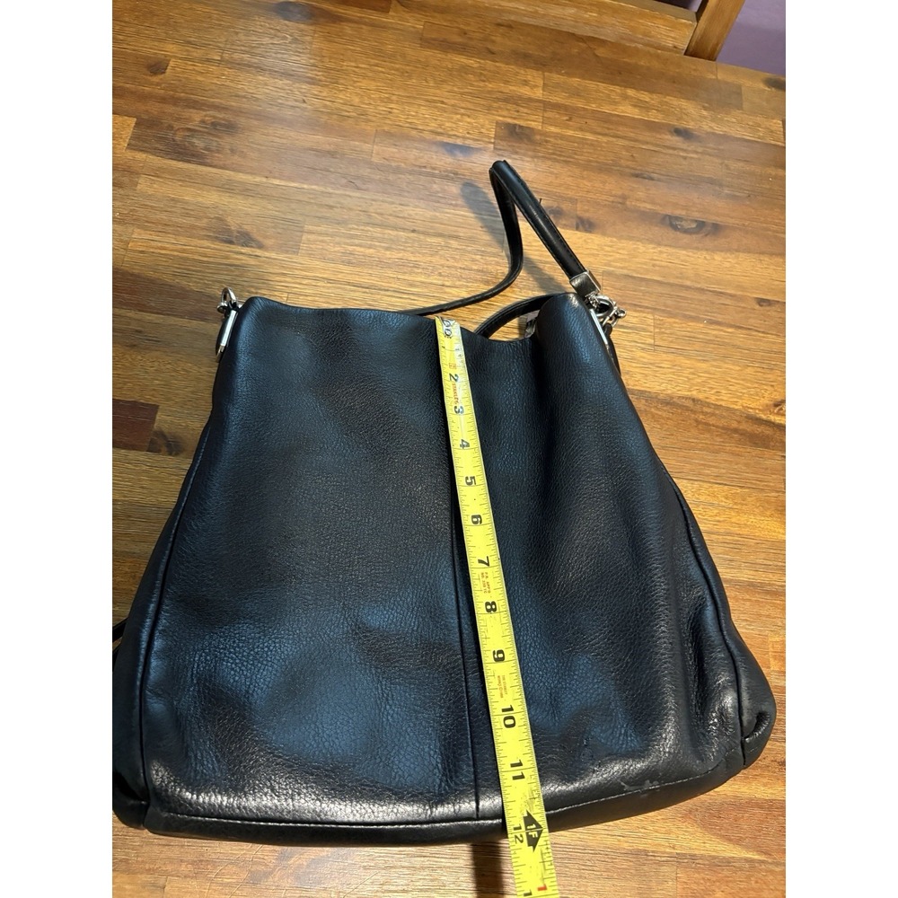COACH‎ Madison Phoebe Shoulder Bag Hobo Style Leather Purse in Black F35723 - Picture 12 of 16